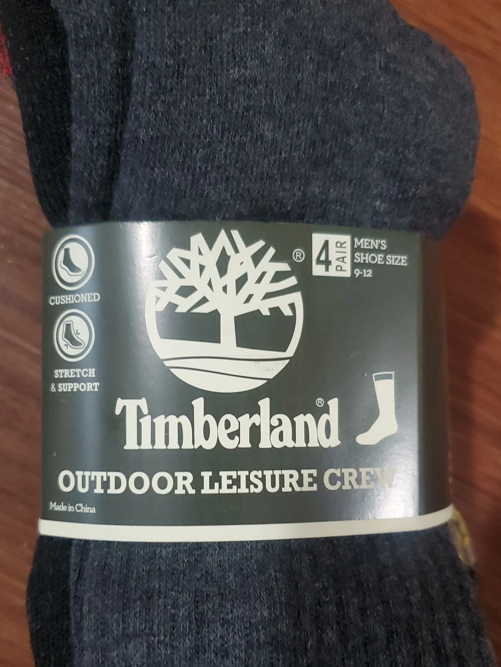 Timberland Men's Crew Socks - 4 Pack
